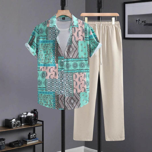 Ethnic Style Casual Shirt & Trousers Suit for Men - Premium Comfort & Style - Buy Center