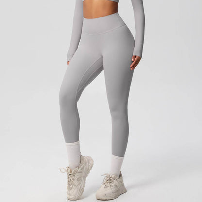 High Waist Nude Feel Leggings - Skin-Friendly Sports Tights for Fitness - Buy Center