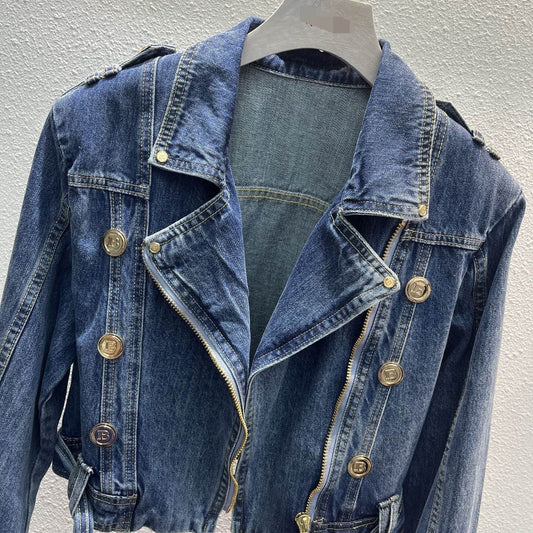 Popular Korean Style Denim Coat - Loose Fit Street Fashion Outerwear - Buy Center