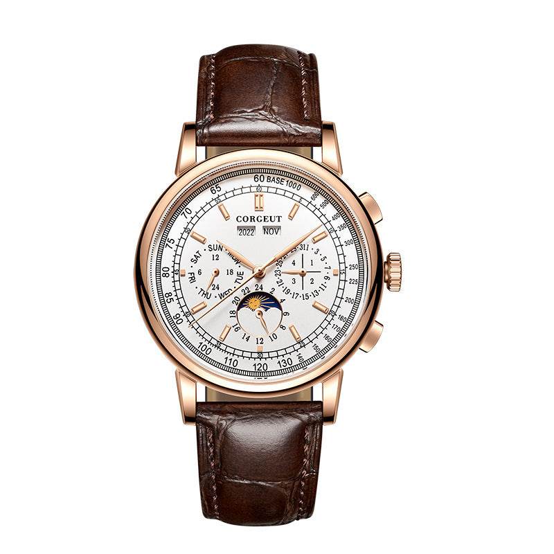 Men's Automatic Mechanical Watch - Waterproof Calendar & Stylish Design - Buy Center