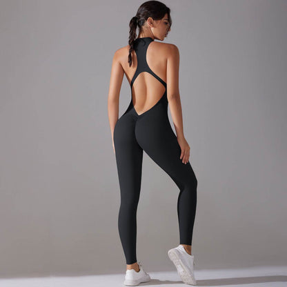 Solid Beauty Long Pants Jumpsuit - Breathable Slim Fit for Every Season - Buy Center