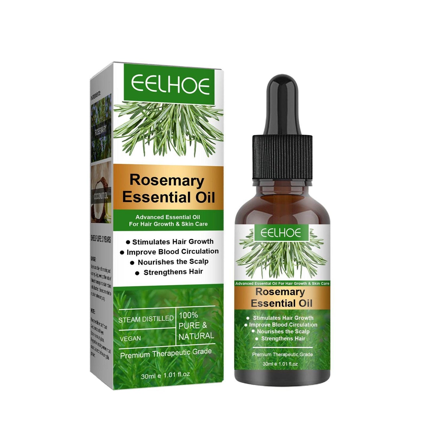 Rosemary Anti-Breakage Hair Care Oil - Strengthens & Moisturizes 30ml - Buy Center