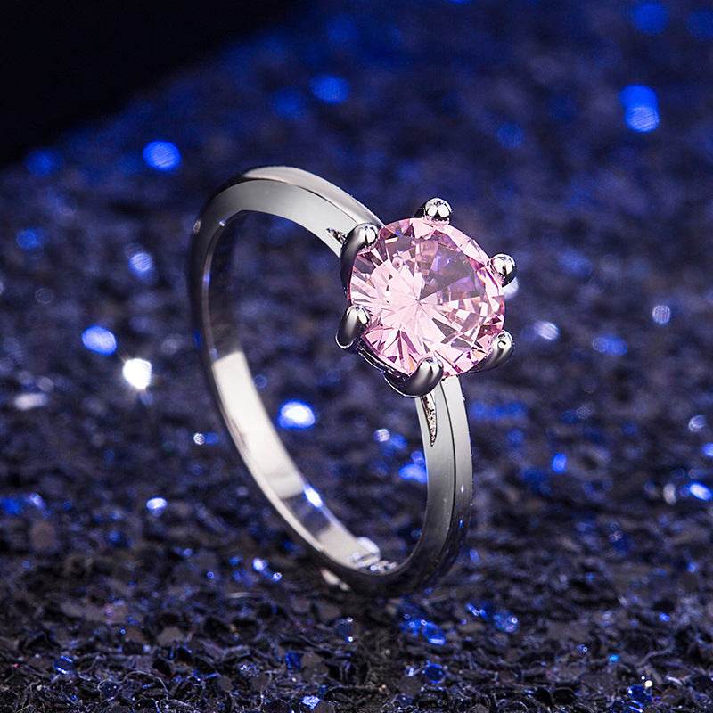 Buy Center Zircon Ring for Women - Geometry Copper Platinum Plated - Buy Center