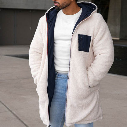 Men's Double-Sided Hooded Zipper Coat - Stylish Windbreaker for Fall/Winter - Buy Center
