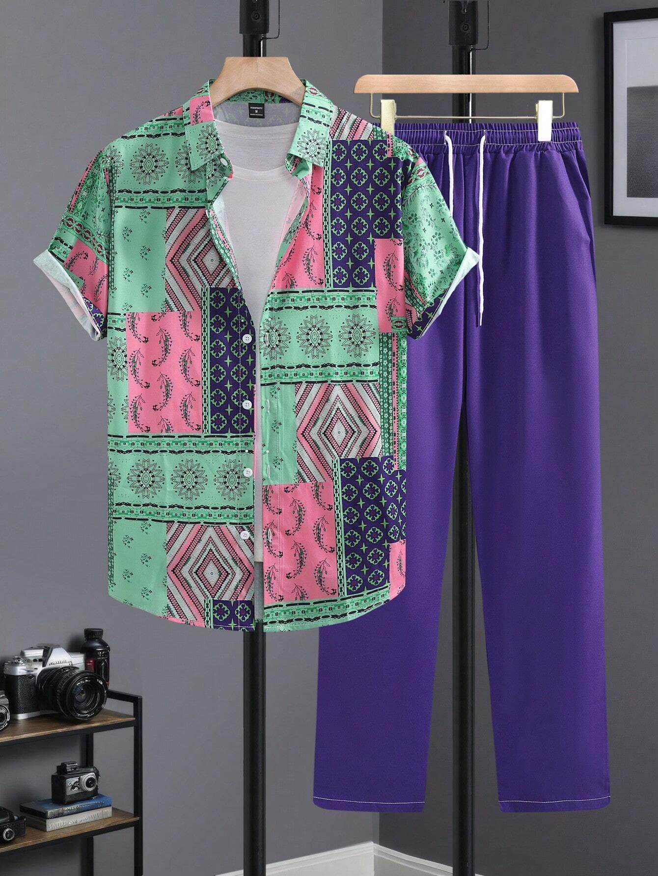 Ethnic Style Casual Shirt & Trousers Suit for Men - Premium Comfort & Style - Buy Center