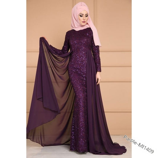 Elegant Sequined Long Fish Tail Bridesmaid Dress - Retro Style 2025 - Buy Center