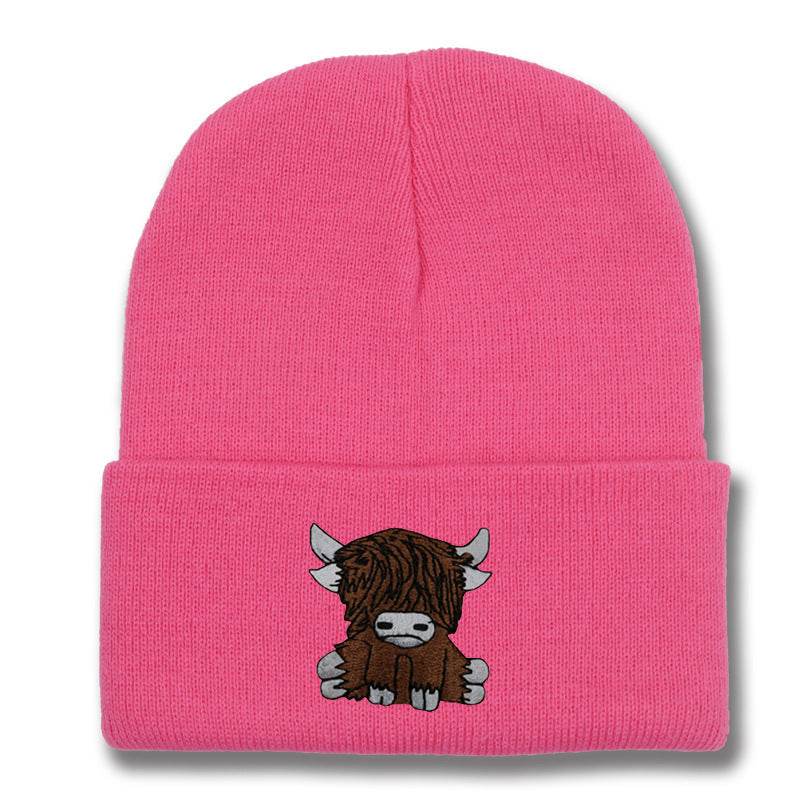 Cartoon Long Hair Yak Knitted Hat - Stylish and Warm Winter Fashion - Buy Center