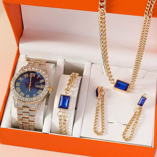 Buy Center Women's Fashionable Watch Set - Chic Casual Style with Accessories - Buy Center