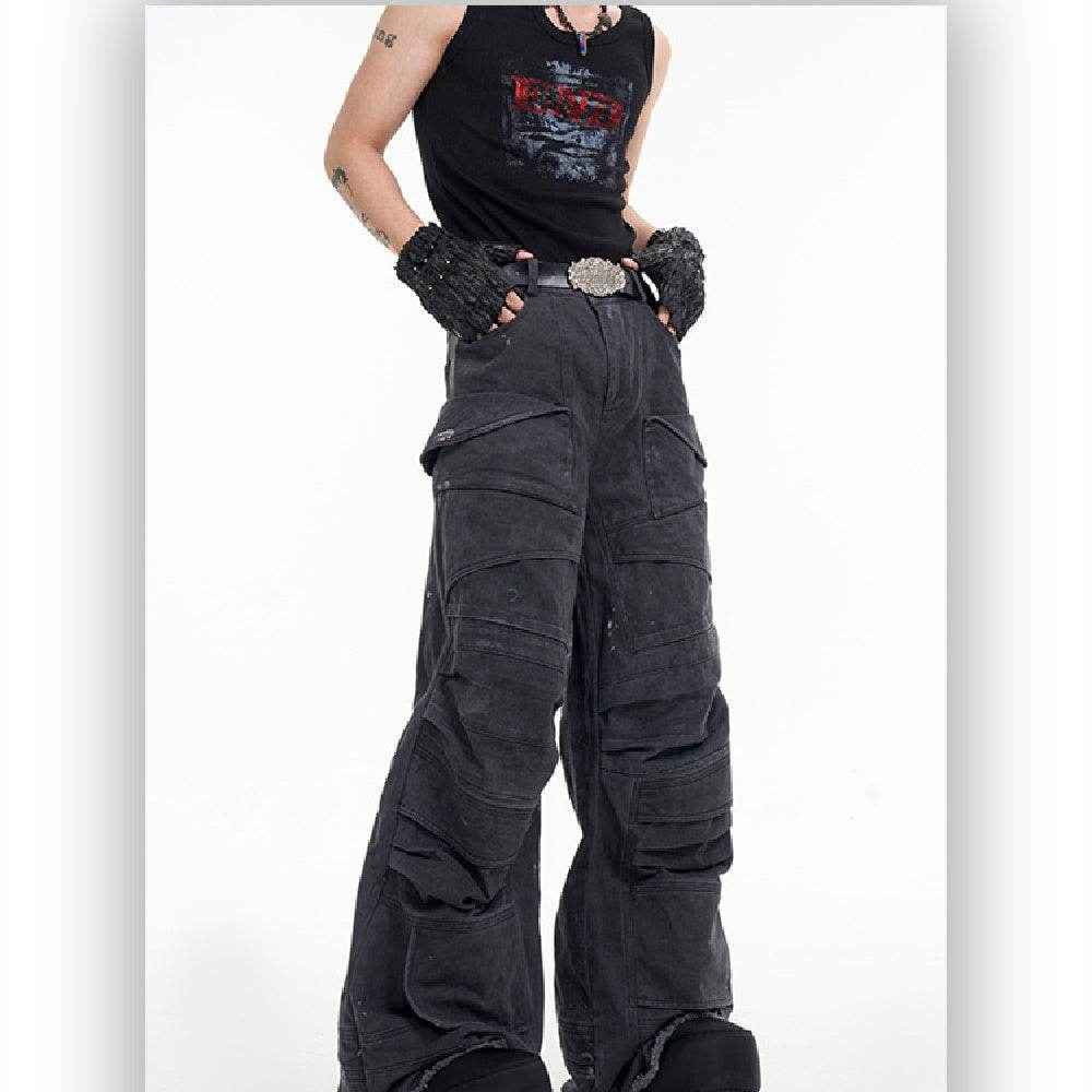 Heavy Industry Pleated Jeans - Vintage Style for Modern Men, Sizes S-XL