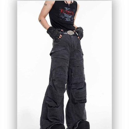 Heavy Industry Pleated Jeans - Vintage Style for Modern Men, Sizes S-XL
