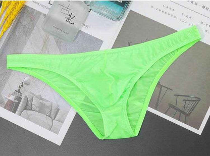 Ultra-Thin Transparent Men's Briefs - Comfortable Ice Silk Low Waist Style