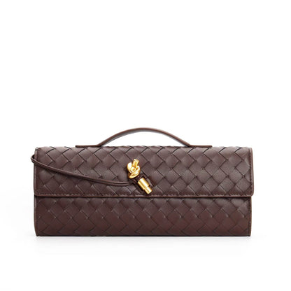 Buycenter Woven Shoulder Bag - Genuine Leather Crossbody Clutch - Buy Center