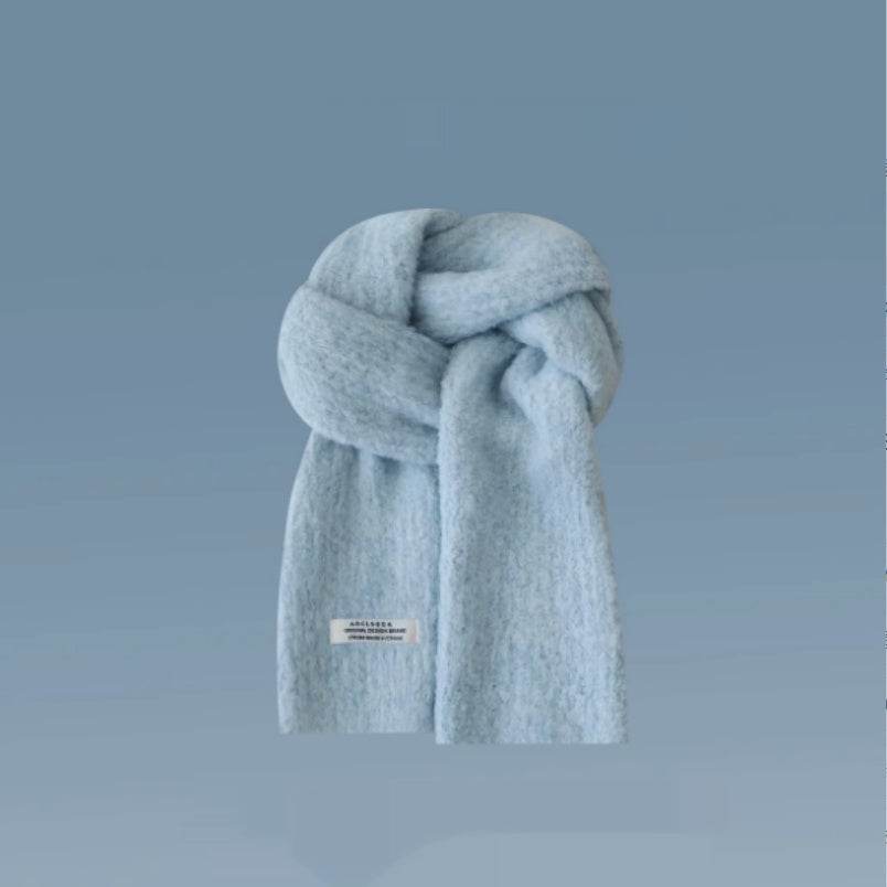 Women's Thick Warm Winter Shawl - Cozy Wool Wrap with Tassel Details - Buy Center