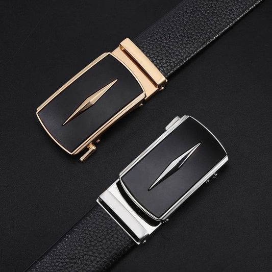 Men's Automatic Leather Buckle Belt - Premium Stylish Business Accessory - Buy Center