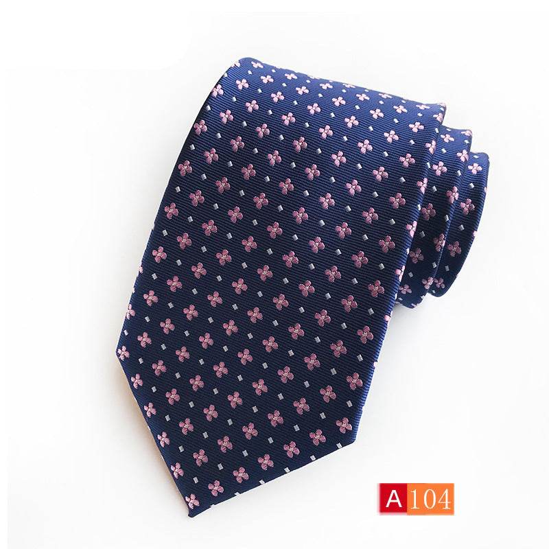 Buycenter Men's Jacquard Tie - Classic Black Stylish Formal Accessory - Buy Center