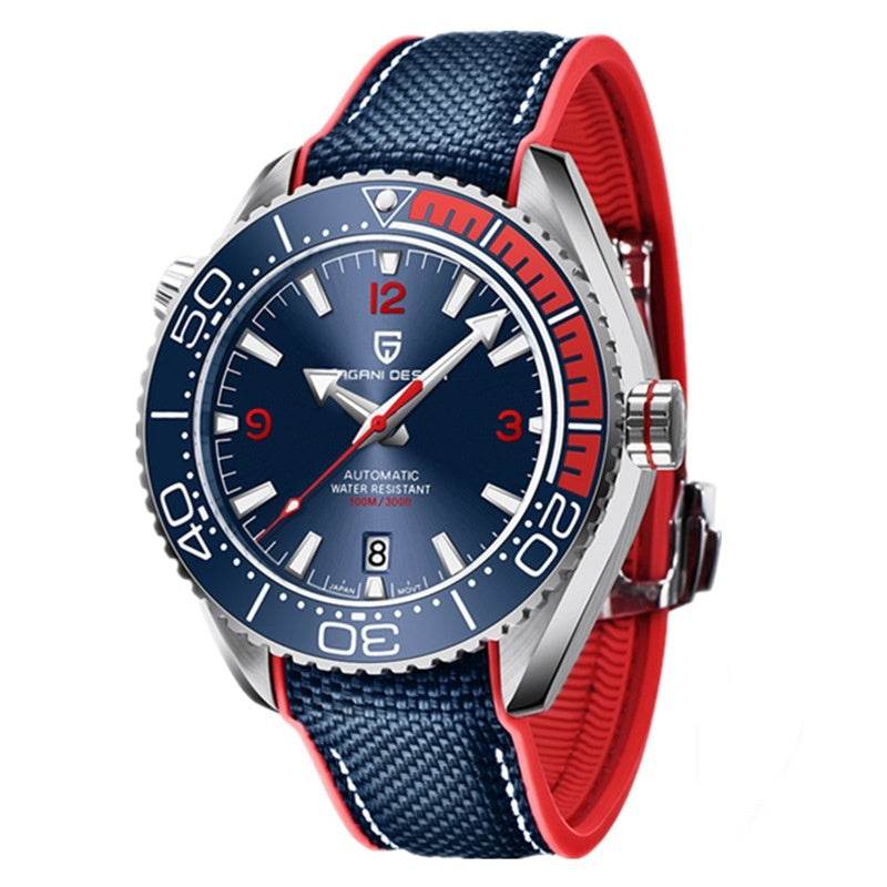 Stylish Men's Mechanical Watch - Rotatable Bezel & Luminous Hands - Buy Center