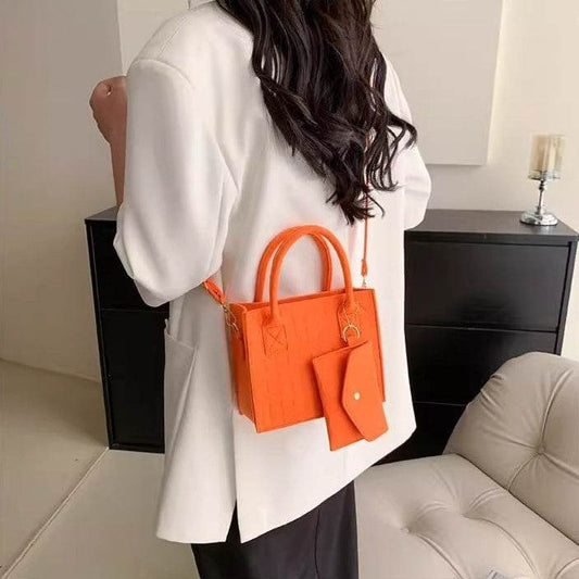 Buycenter Women's Fashion Felt Handbag - Stylish Small Shoulder Bag - Buy Center