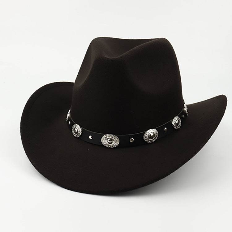 European & American Woolen Cowboy Hat - Stylish Adjustable Fit for All - Buy Center