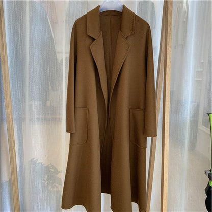 Buycenter Women's Long Reversible Cashmere Coat - Stylish & Comfortable - Buy Center