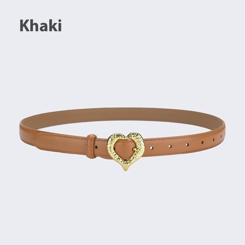 Personalized Love Leather Belt - Stylish Cowhide Accessory for Women - Buy Center