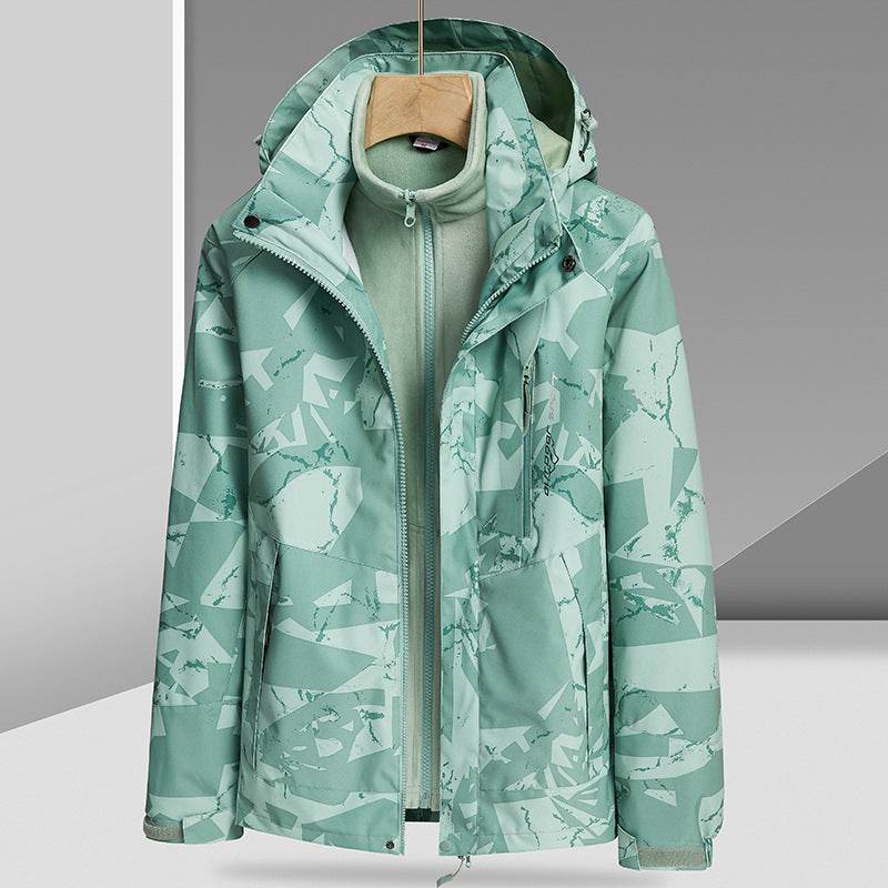 Three-in-One Camouflage Parka - Removable Mink Fur Liner for Outdoors - Buy Center
