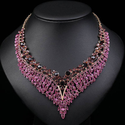 Buy Center Retro Delicate Necklace & Earrings Set - Floral Design Jewelry - Buy Center
