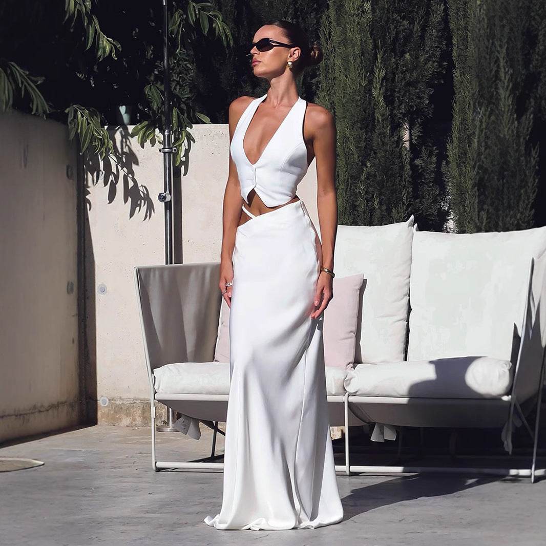Elegant Solid Color Bodycon Maxi Skirt - Trendy & Chic for 2025 - Buy Center