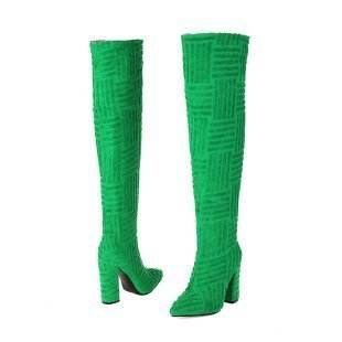 Plus Size Sexy Pointed Toe Thermal Boots - Stiletto Heels for Chic Style - Buy Center