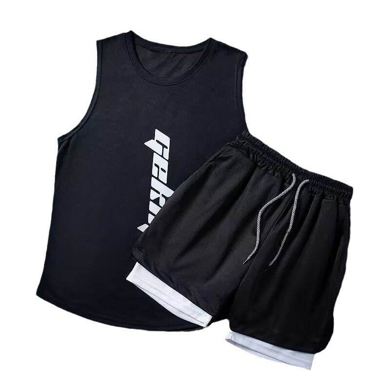 Speed Men's Athletic Shorts & Vest Set - Lightweight, Breathable Workout Gear - Buy Center