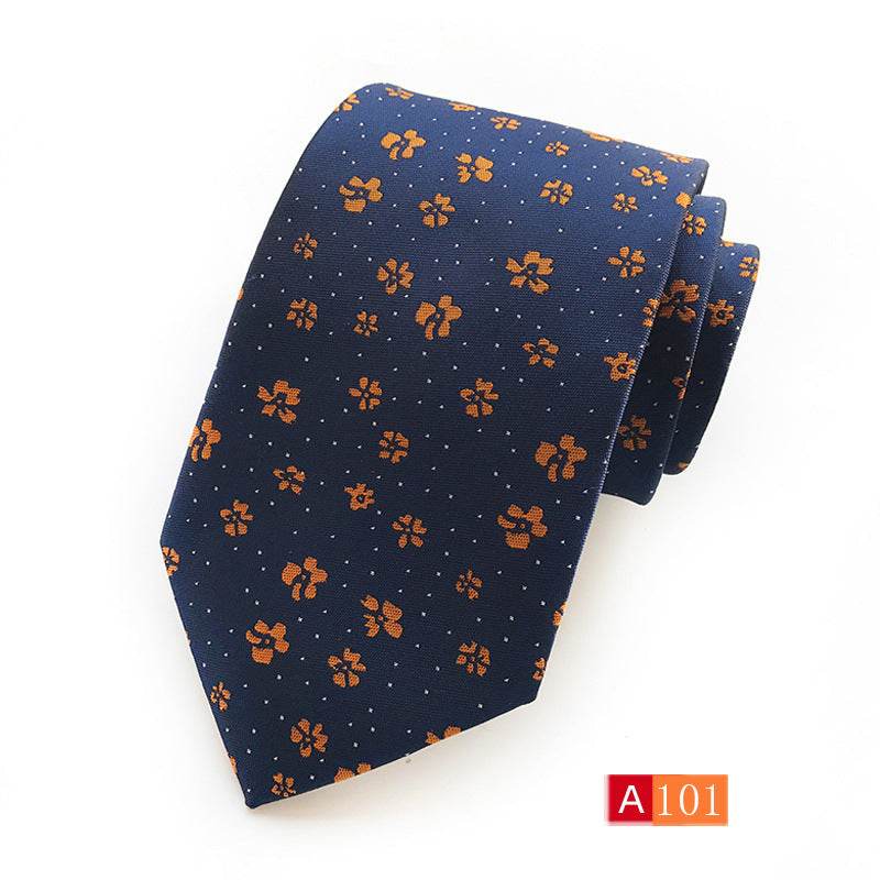 Buycenter Men's Jacquard Tie - Classic Black Stylish Formal Accessory - Buy Center