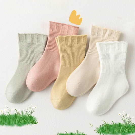 Girls' Breathable Cotton Lace Socks - Cute, Multi-Color Styles for Kids - Buy Center