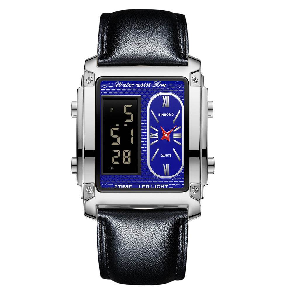Men's Creative Steel Belt Digital Watch - Waterproof & Multi-Functional Style - Buy Center