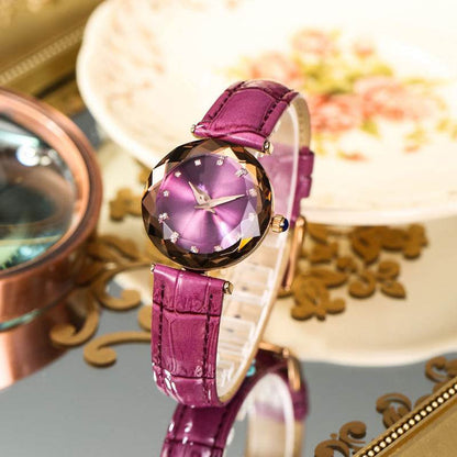 Buy Center Women's Spire Dial Cut Mirror Strap Watch - Quartz Movement - Buy Center