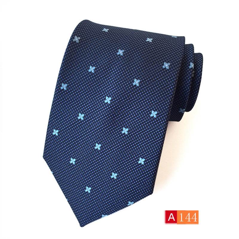 Buycenter Men's Jacquard Tie - Classic Black Stylish Formal Accessory - Buy Center