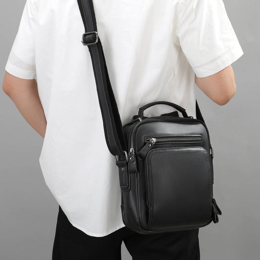 Retro Leather Shoulder Messenger Bag - Large Capacity, Waterproof Design - Buy Center