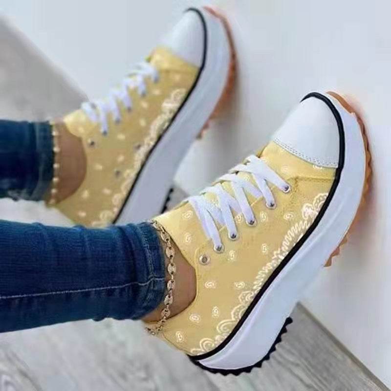 Buycenter Trendy Low-top Platform Canvas Shoes for Women - Stylish & Casual - Buy Center