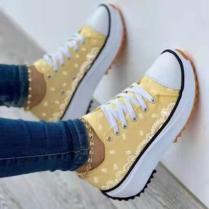 Buycenter Trendy Low-top Platform Canvas Shoes for Women - Stylish & Casual - Buy Center