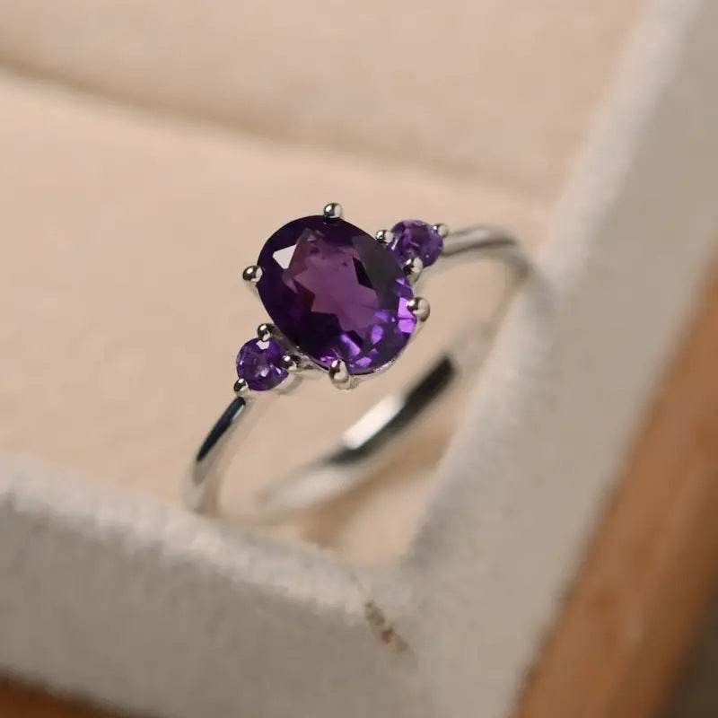Buycenter European and American Purple Copper Ring - Simple Style - Buy Center