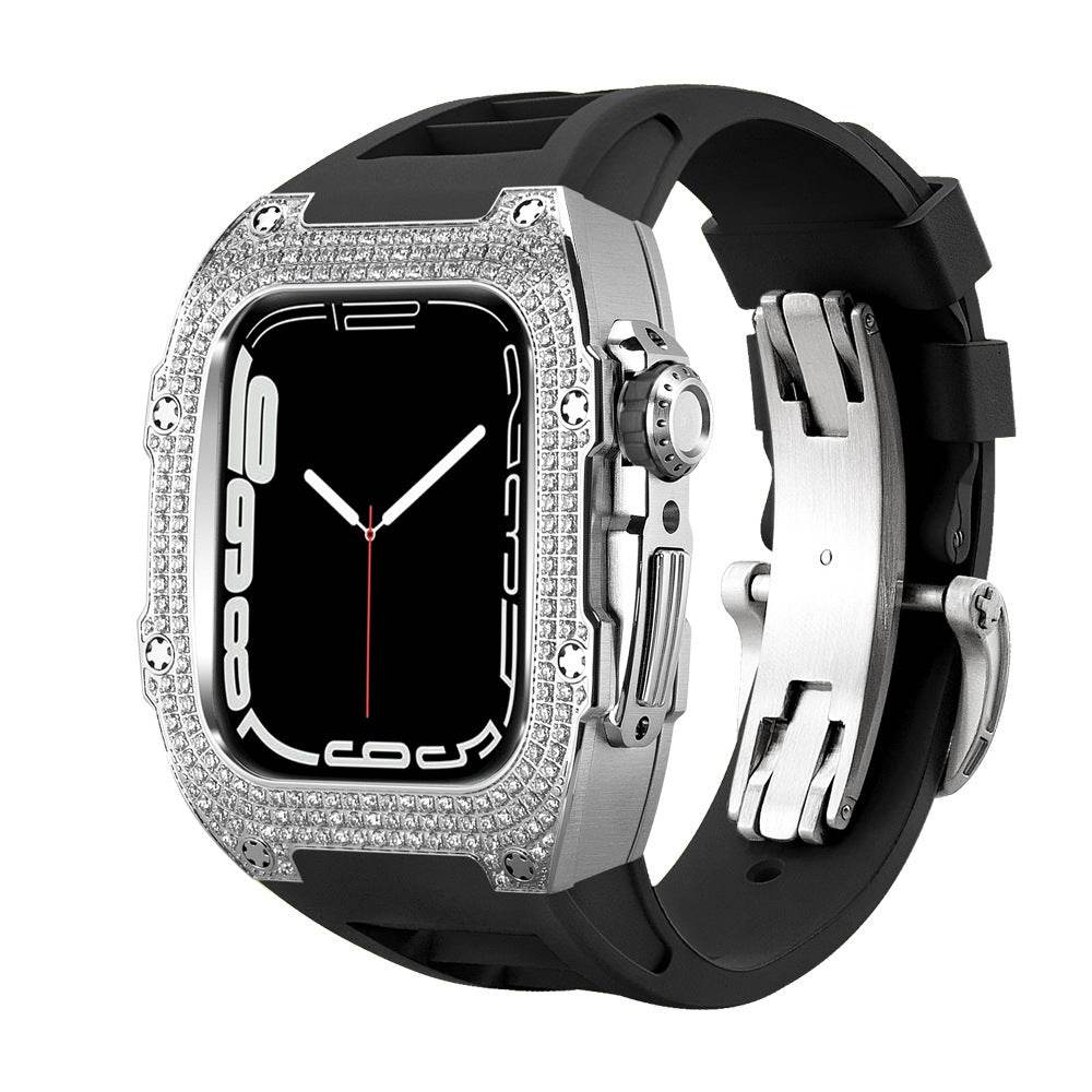 Buy Center Diamond-Studded Watch Strap - Men's Sports Watch Accessory - Buy Center