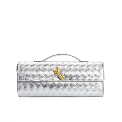 Buycenter Woven Shoulder Bag - Genuine Leather Crossbody Clutch - Buy Center