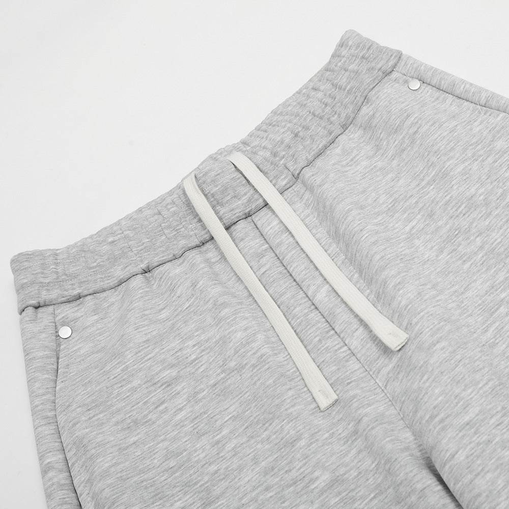 All-Match Sports Style Wide-Leg Pants - Elastic Waist & Casual Comfort - Buy Center
