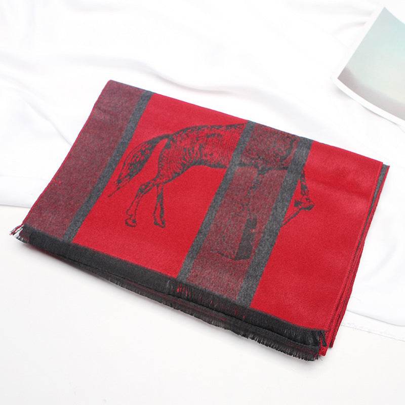 Men's Fashion Plaid Scarf - Thickened Imitation Cashmere for Style and Warmth - Buy Center