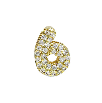 18K Zircon Brass Year Pendant Charm 2025 - DIY Jewelry Craft Accessory - Buy Center
