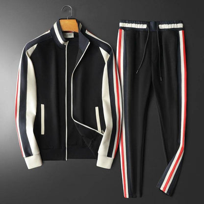 Men's Casual Suit - Trendy Black Sweater & Trousers Set for 2025 - Buy Center