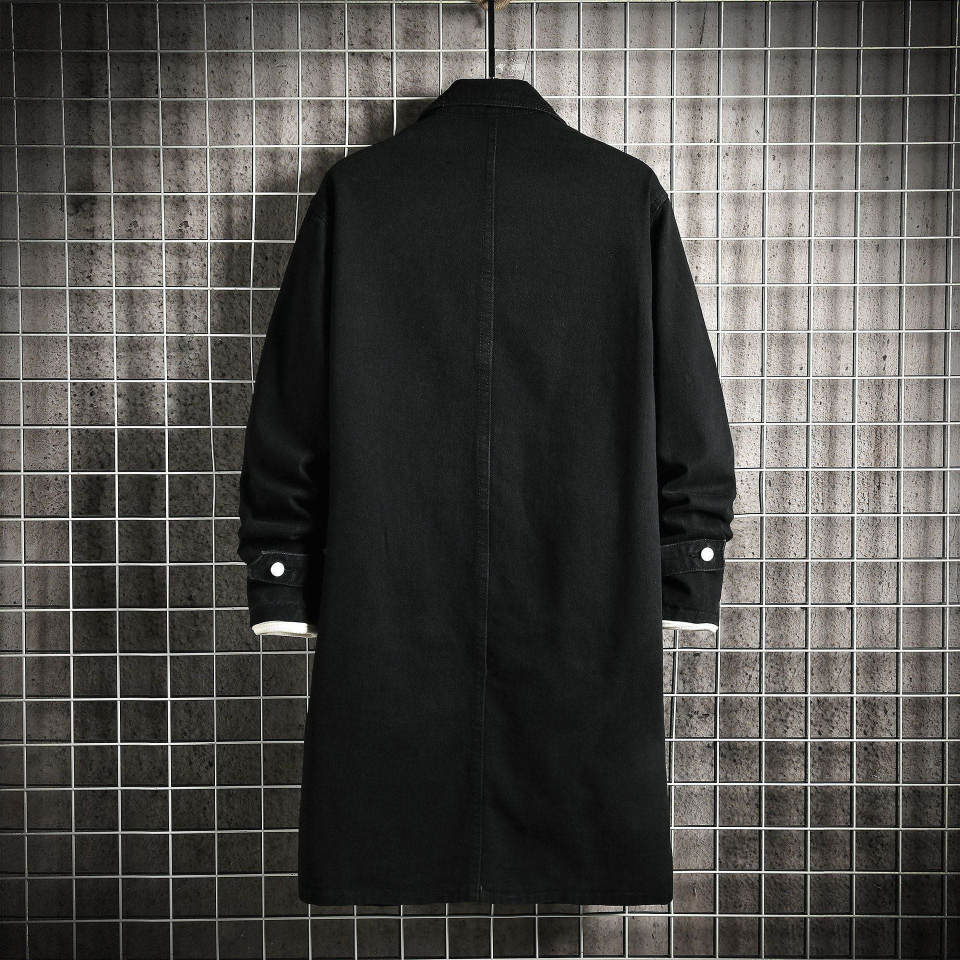 Men's Denim Trench Coat - Stylish Casual Mid-Length for All Occasions - Buy Center