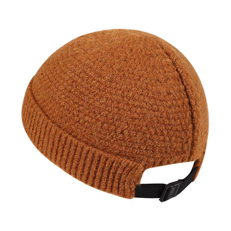 Warm Hemming Knitted Woolen Cap - Adjustable Winter Beanie for Outdoor Style - Buy Center