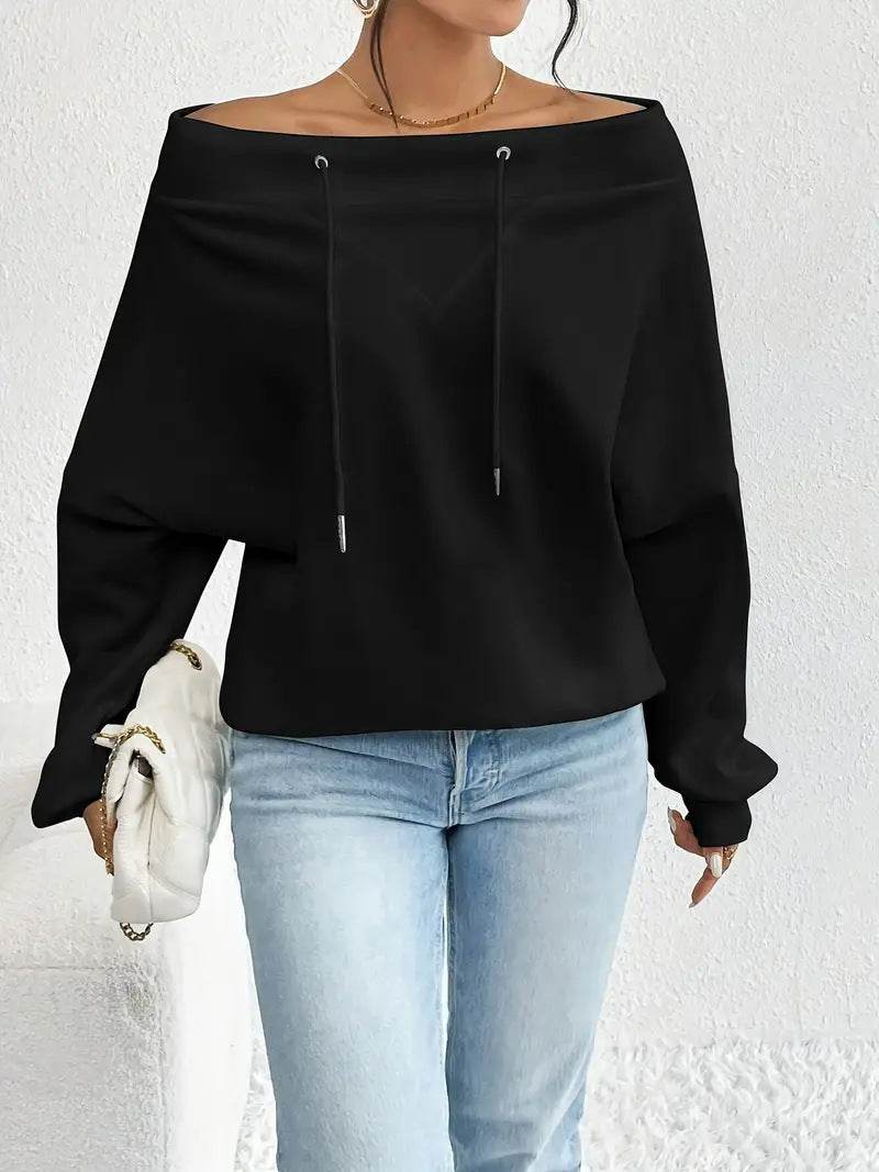 Buycenter Women's Casual Loose Off-the-Shoulder Top - Sizes 1XL to 5XL - Buy Center