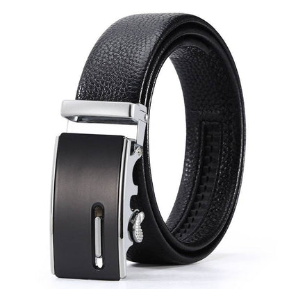 Men's Automatic Leather Buckle Belt - Premium Stylish Business Accessory - Buy Center
