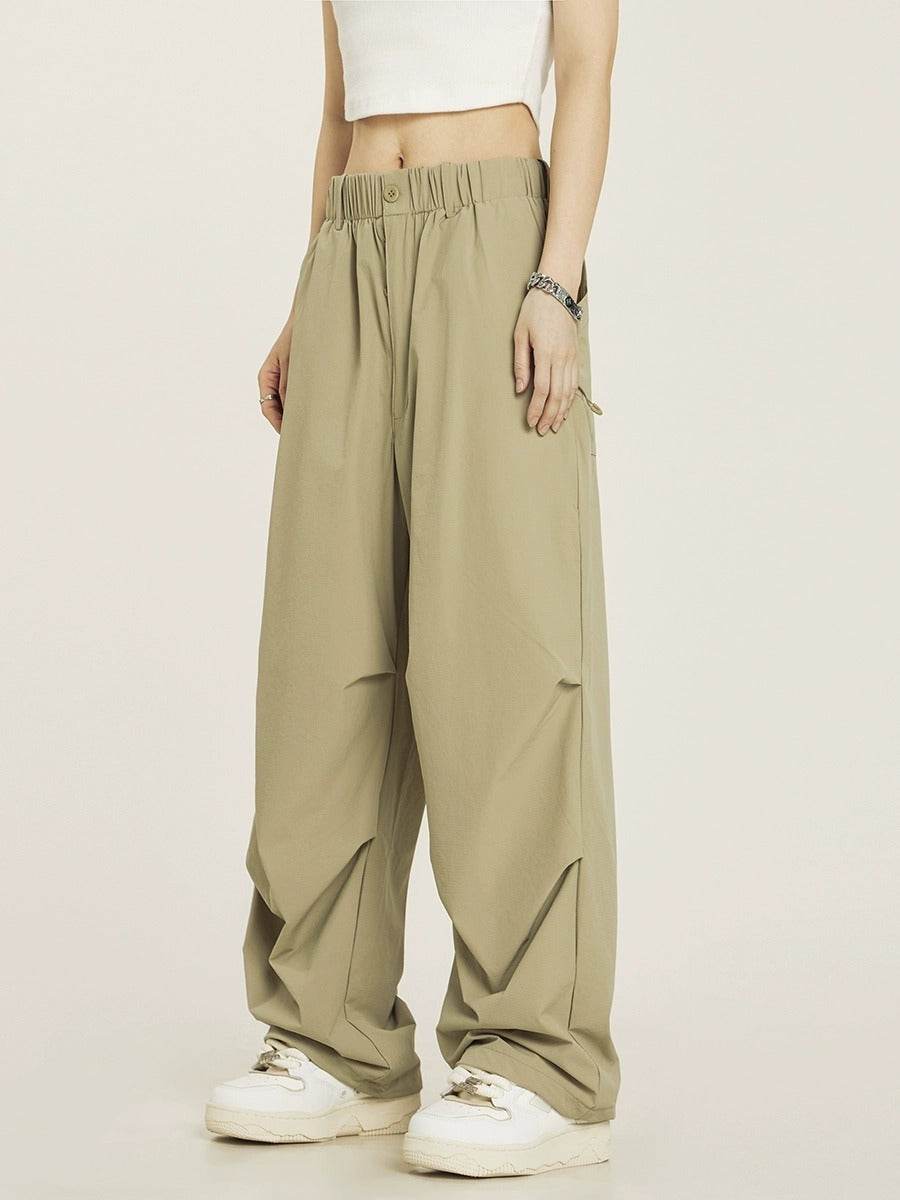 Vintage Pleated Cargo Pants for Men - Stylish Casual Comfort in Grey & Khaki - Buy Center