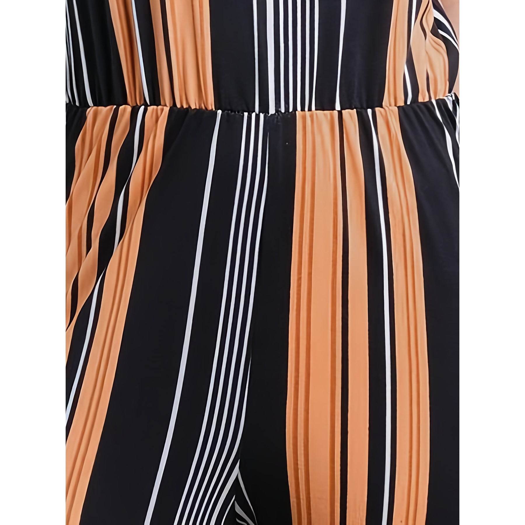 Women's Striped Sleeveless Jumpsuit - Trendy Spring/Summer Fashion Style - Buy Center